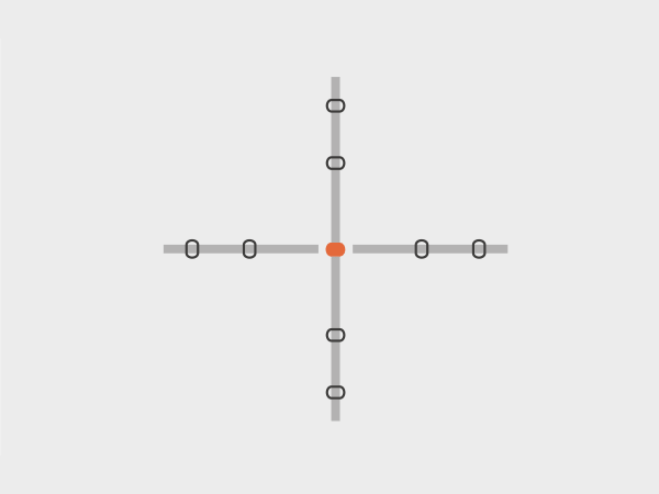 Loquito-Rohrsystem-Variante Rohrkreuz